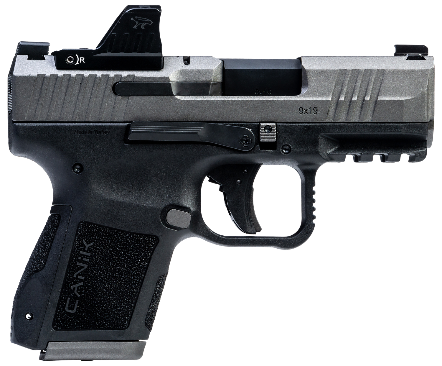 Canik Mete MC9 Sub-Compact Pistol HG7620TVN, 9mm, 3.18", Polymer Grips, Tungsten Gray Finish, w/MeCanik M01 Optic, 15 Rds