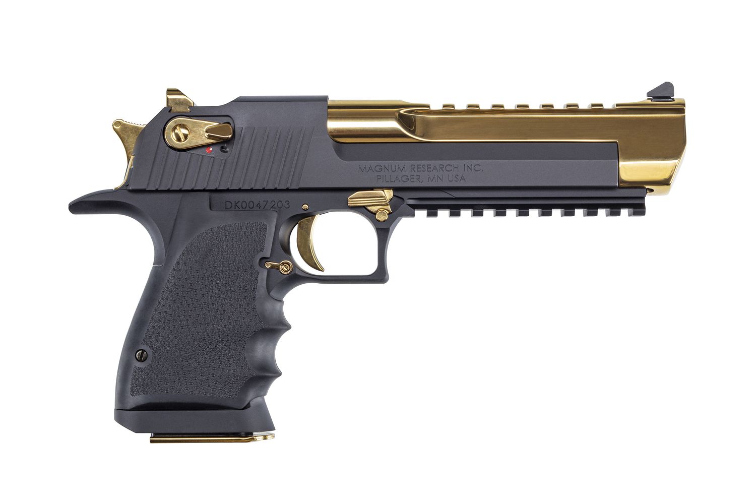 Magnum Research Desert Eagle Mark XIX Pistol DE50BATG, 50 AE, 6.0in, Black/Titanium Gold, 7 Rds