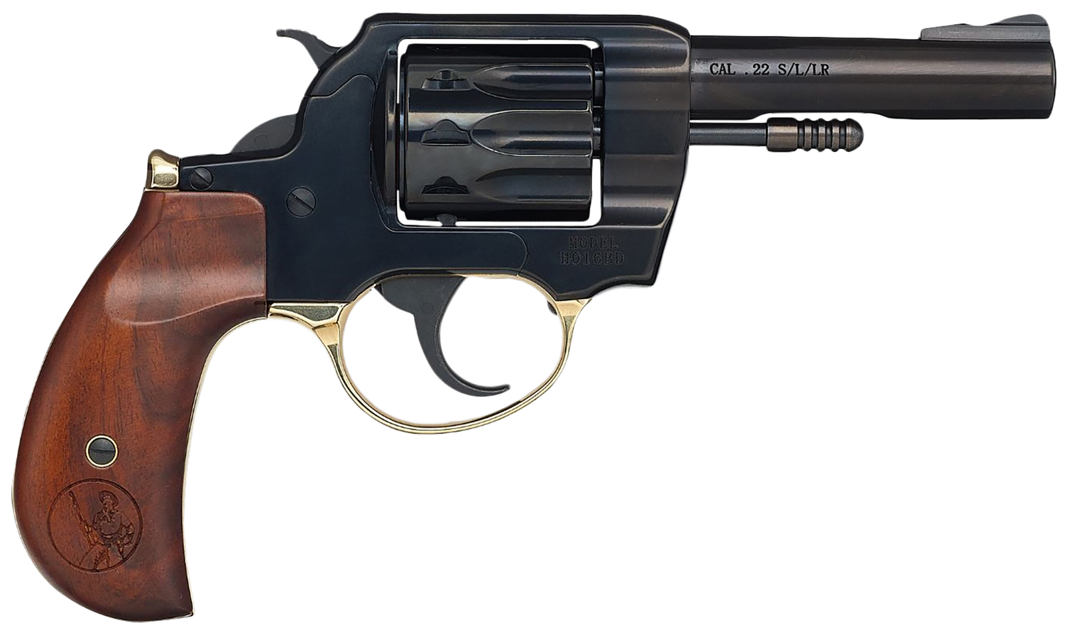 Henry Golden Boy Revolver H016BD, 22 LR, 4", Birdshead Walnut Grips, Blued Steel Finish, 10 Rds