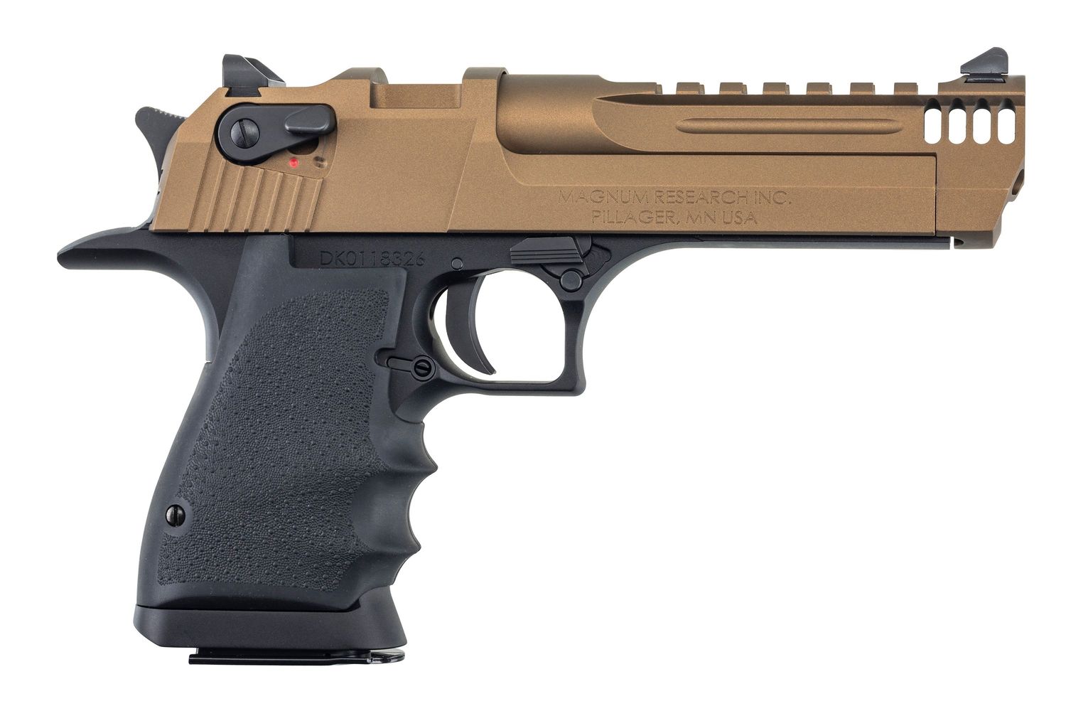Magnum Research Desert Eagle L5 Pistol DE357L5BB, 357 Magnum, 5.0in, Rubber Grips, Bronze Cerakote, 9 Rds