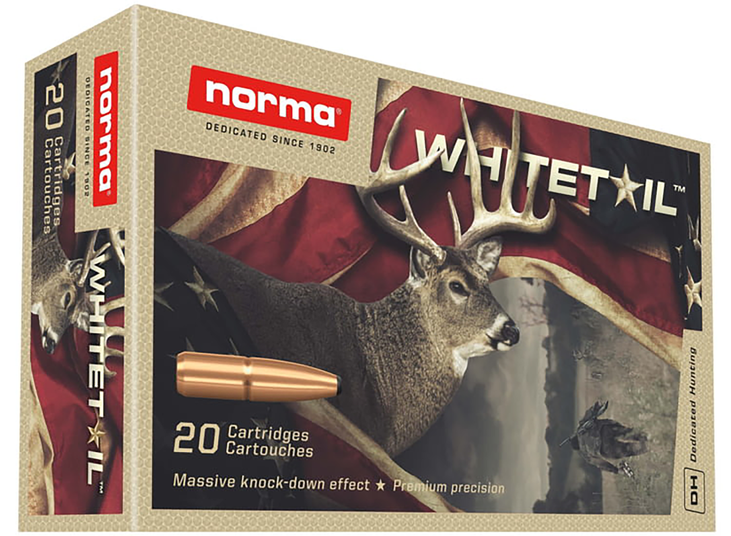 Norma Rifle Ammunition 20177412, 300 Winchester Magnum, Pointed Soft Point, 150 Gr, 3248 FPS, 20 Rd/bx