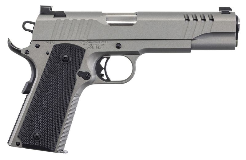 Kahr 1911 Pistol 1911TCAC6N, 45 ACP, 5in,  Black Rubber Grips, Savage Cerakote Finish, 7 Rds