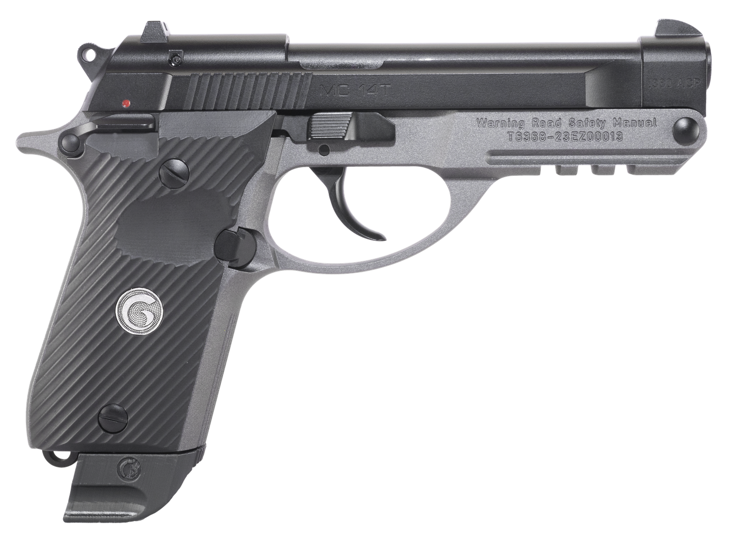 EAA MC 14T Solution Pistol 390855, 380 ACP, 4.50in, Black Polymer Grips, Matte Stainless Finish, 13 Rds
