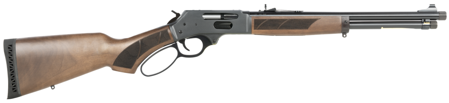 Henry Protector Carbine Lever Action Rifle H010PGR4570, 45-70 Gov't, 16.5", Walnut Pistol Grip Stock, Polished Blued Finish, Threaded, 4+1