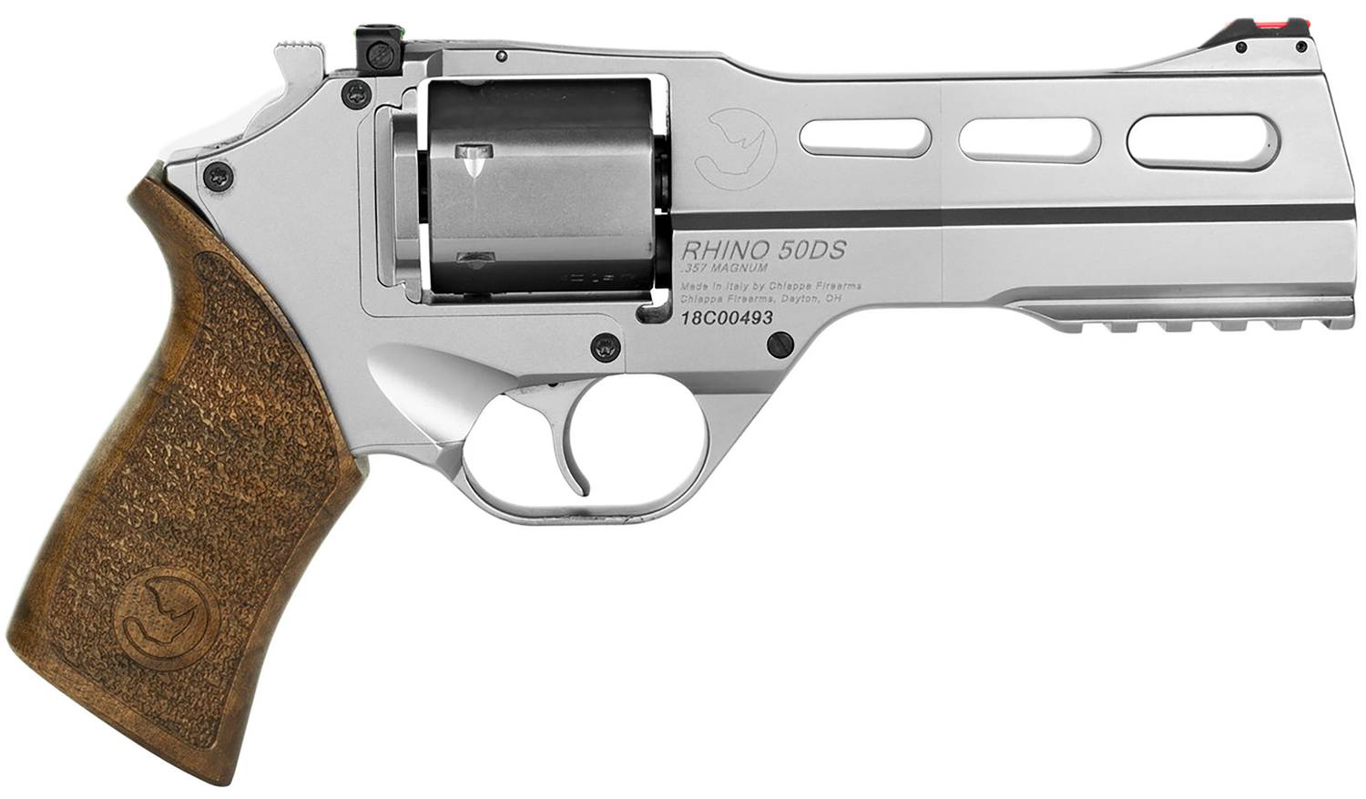 Chiappa Rhino 50SAR *CA Compliant Revolver CF340247, 357 Magnum, 5", Walnut Grips, Nickel Finish, 6 Rds