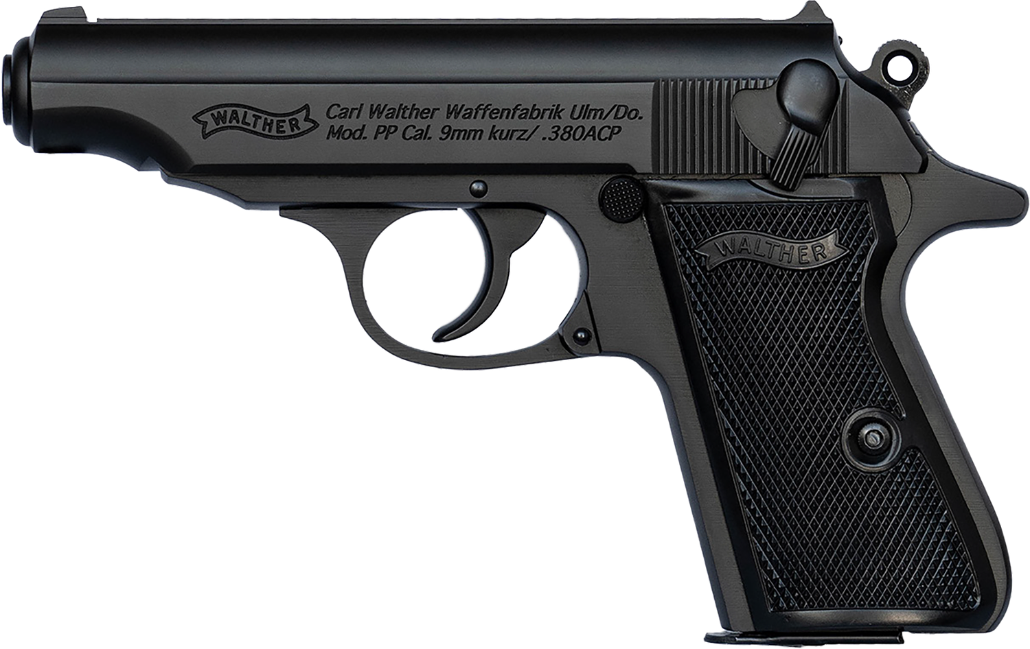 Walther PP Pistol 4796028, 380 ACP, 3.90in, Textured Grips, 7 Rds