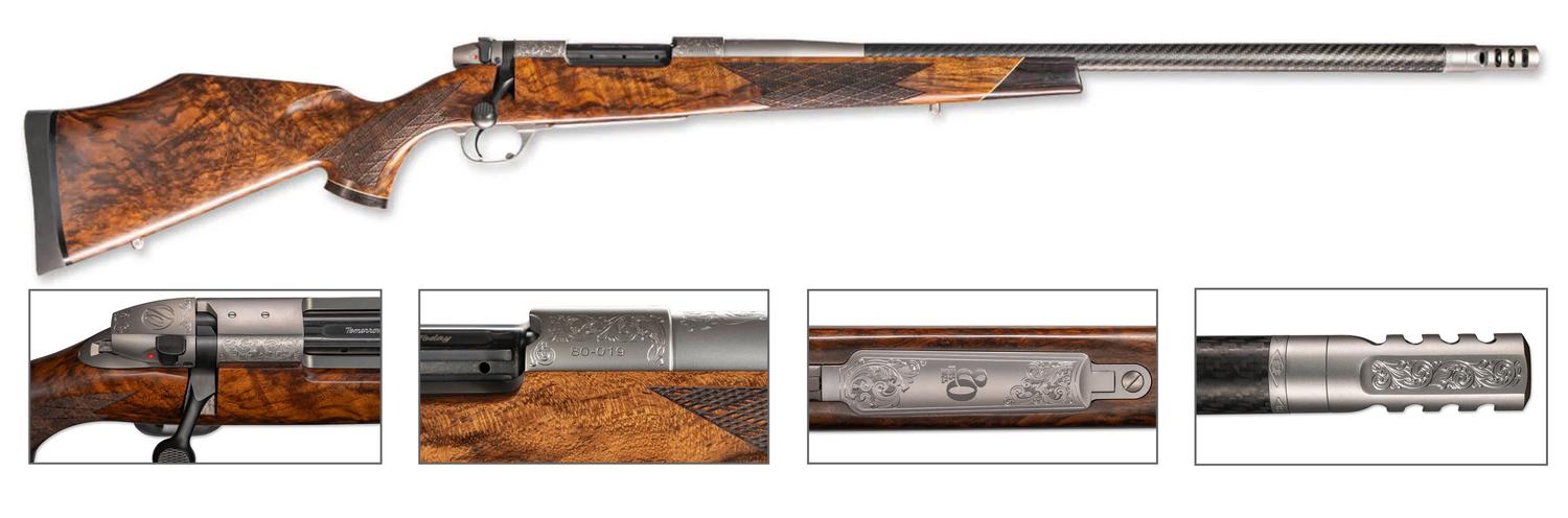 Weatherby Mark V 80th Anniversary Rifle MKV80300WR6B, 300 Weatherby Mag, 24", Wood Exhibition Grade Walnut Stock, 4 Rds