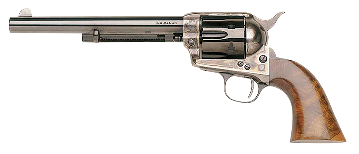 Taylors 1873 Single Cattleman Single Action Revolver 702A, 45 Colt, 7.5", Walnut Grips, Blued Finish, 6 Rds