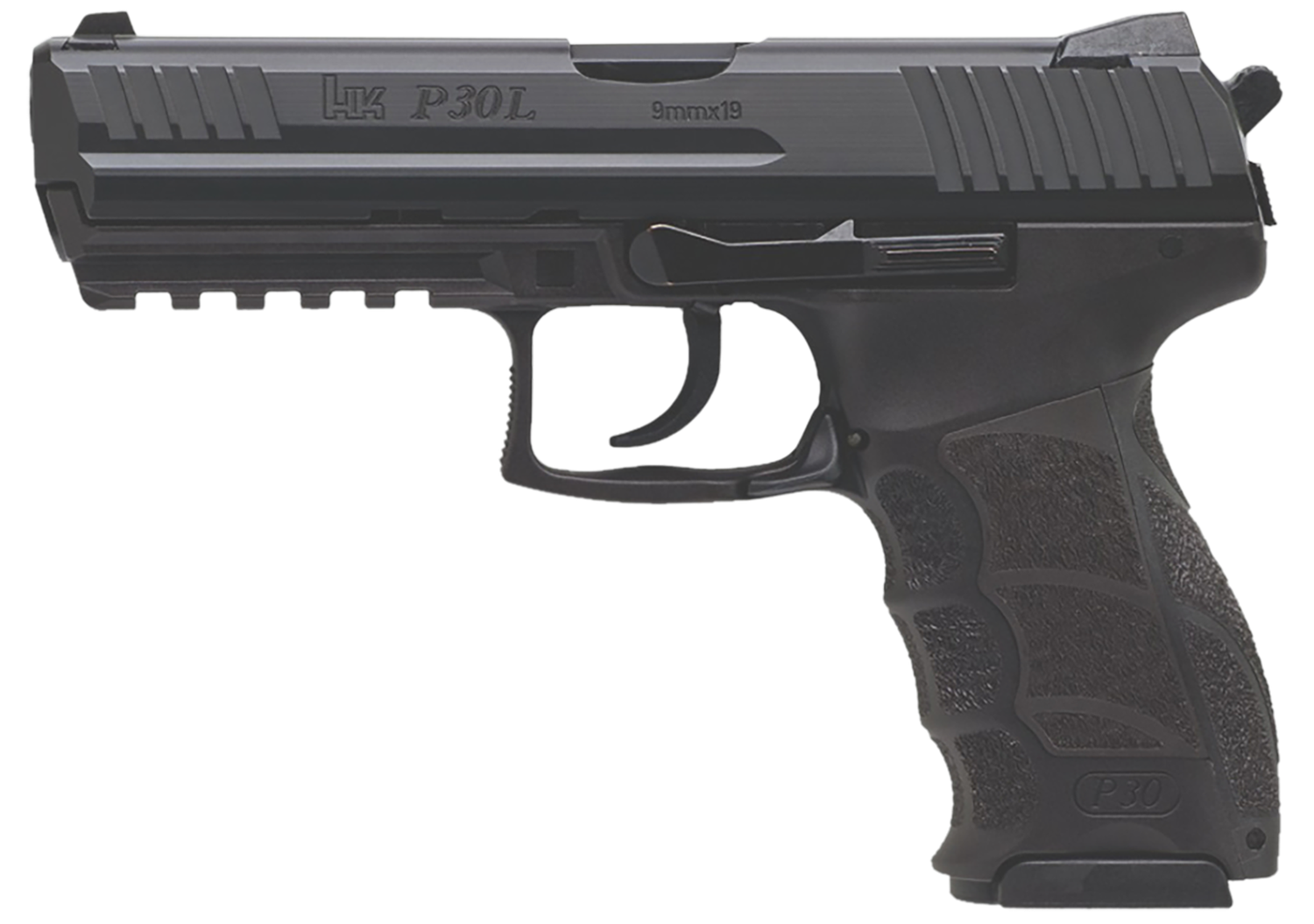 Heckler & Koch P30L V3 Pistol 81001092, 9mm Luger, 4.45in, Black Interchangeable Backstrap, Black Finish, 20 Rds