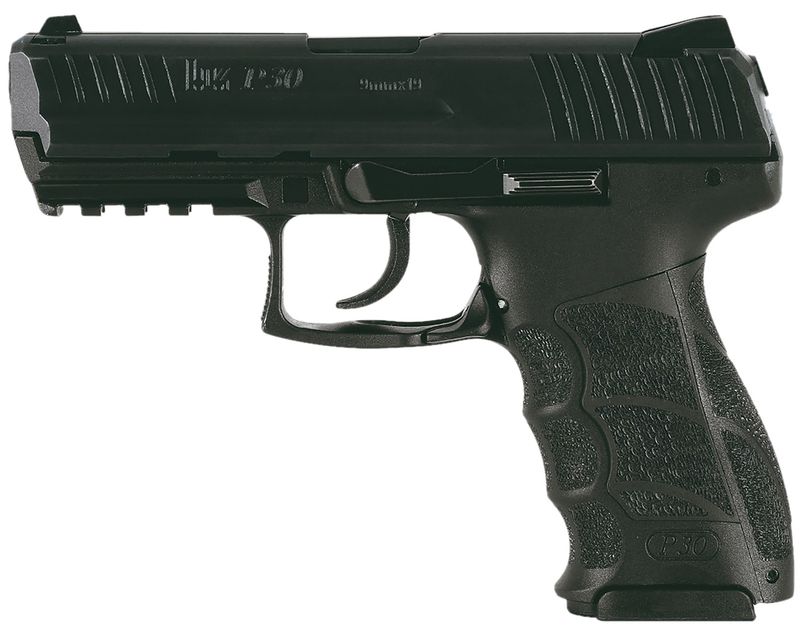Heckler & Koch P30 V1 Light LEM Pistol 81001083, 9mm Luger, 3.85in, Interchangeable Backstrap, Black Finish, 20 Rds