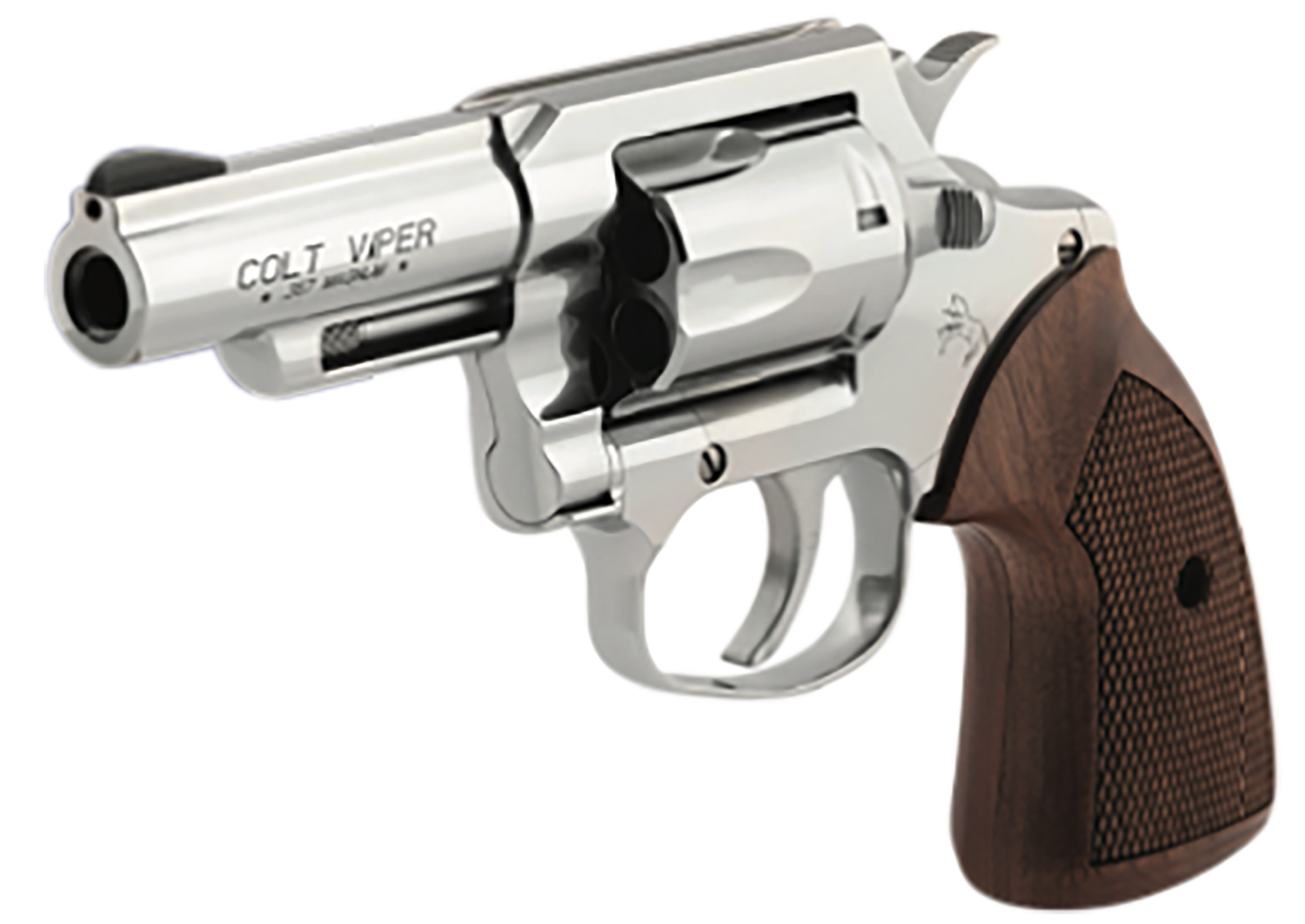 Colt Viper Revolver, VIPERSP3WRR, 357 Mag, 3", American Walnut Grips, Stainless Steel Frame Finish, 6rd