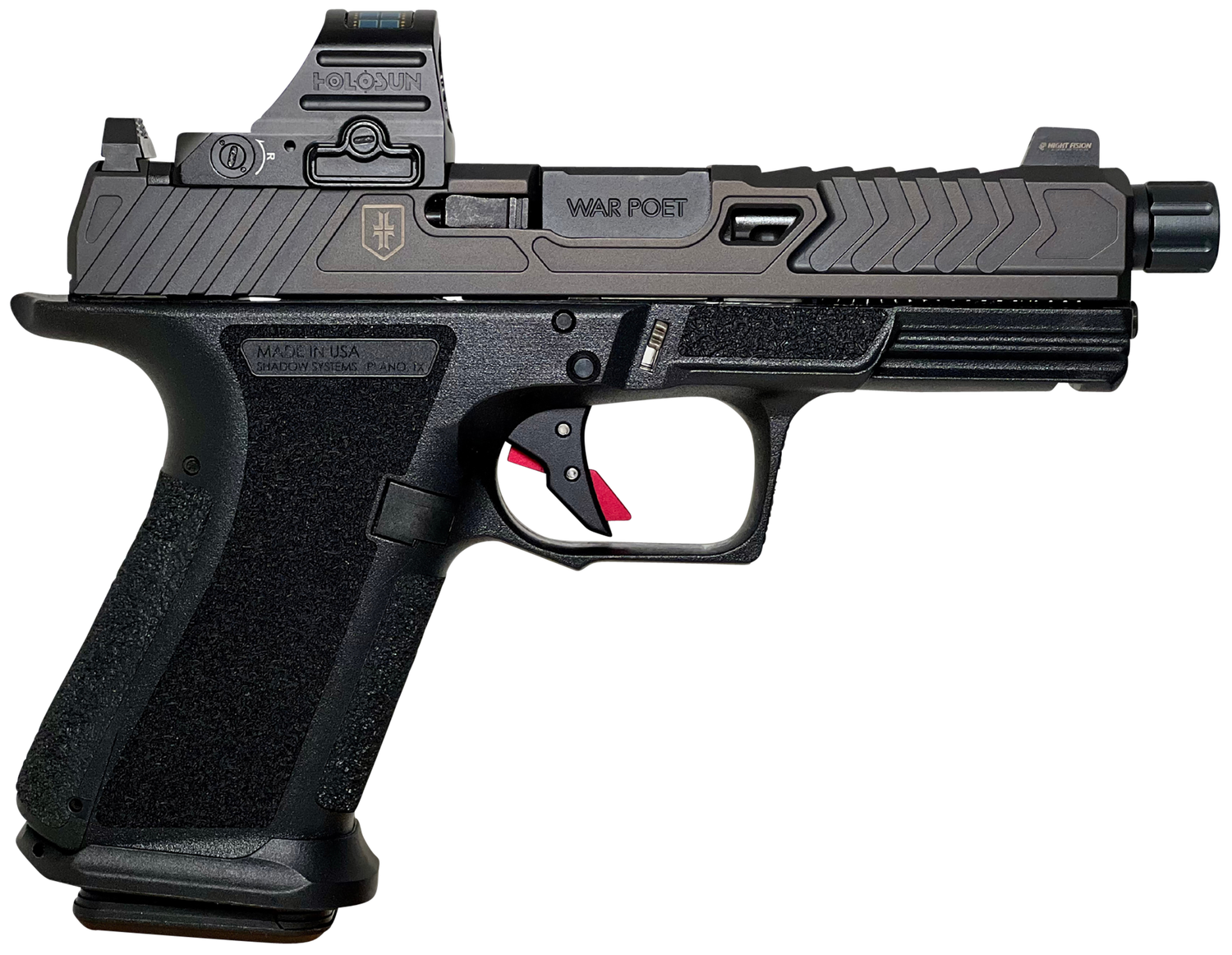 Shadow Systems MR920 War Poet, SS1075H, 9mm 5", Nitride Match Grade Threaded Barrel w/Holosun 507C, 15+1