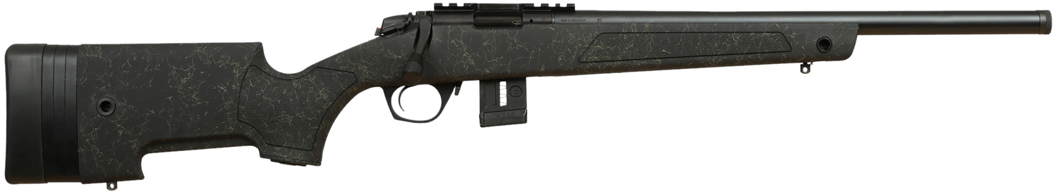 Bergara BMR X Bolt Action Rifle BMR009, 22 WMR, 18" Threaded, Green w/ Black Webbing Stock, 10 Rds