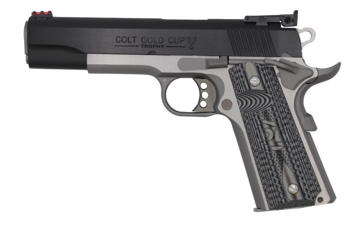 Colt Gold Cup Lite Pistol O5073GCL-TT, 38 Super, 5in, G10 Checkered Blue w/Scallop Grips, 9 Rds