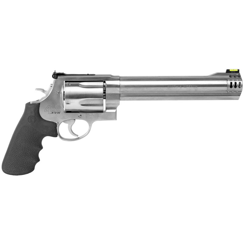 Smith & Wesson 460XVR Revolver 163460, 460 Smith & Wesson MAG, 8 3/8", Black Rubber Grip, Stainless Finish, 5 Rd
