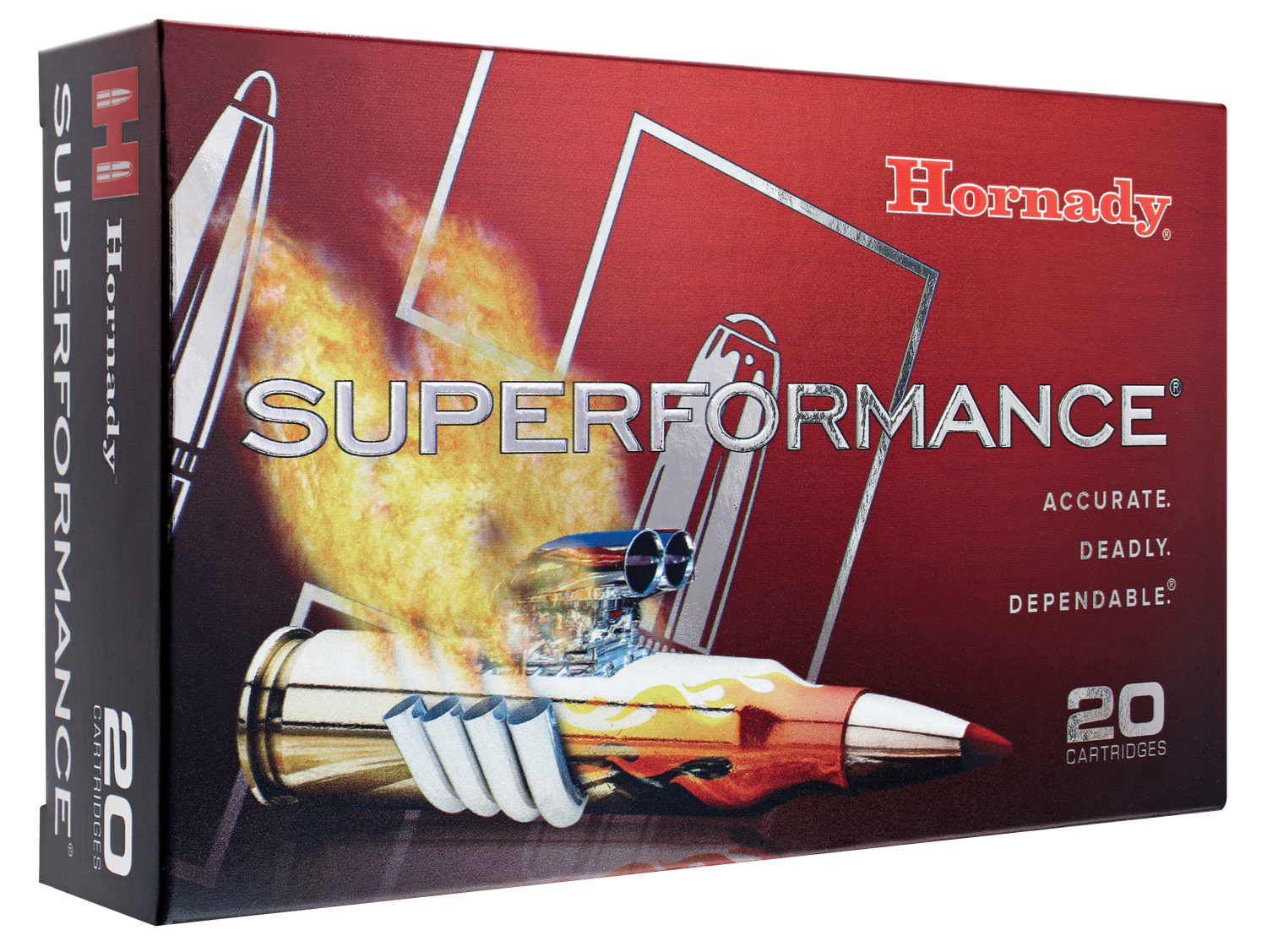 Hornady Superformance Rifle Ammunition 82193, 300 Winchester Magnum, SST, 180 GR, 3130 fps, 20 Rd/bx