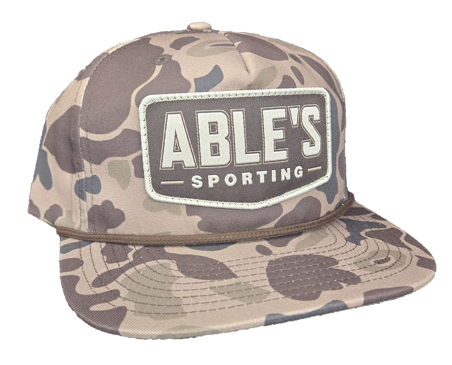 Able's Cap, Richrdson Bark Duck Camo w/ Brown Rope (ACBDCBR)