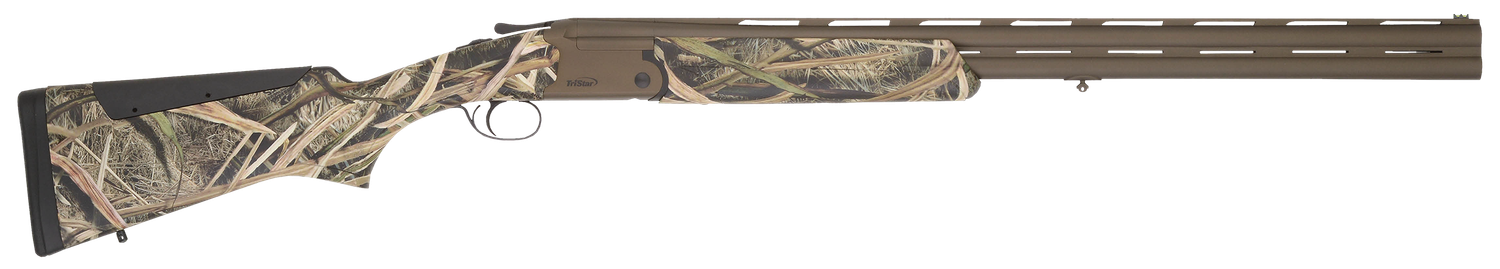 TriStar Hunter Mag II Shotgun 35221, 12 Gauge, 28", 3.50" Chmbr, Midnight Bronze Barrel/Re, Mossy Oak Shadow Grass Blades Furniture, Fiber Optic Sight