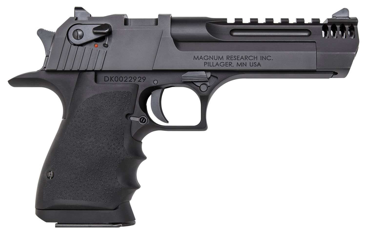 Magnum Research Desert Eagle Mark XIX L5 Pistol DE357L5IMB, 357 Mag, 5in, Black Hogue Finger Groove, Black Anodized Finish, 9 Rds