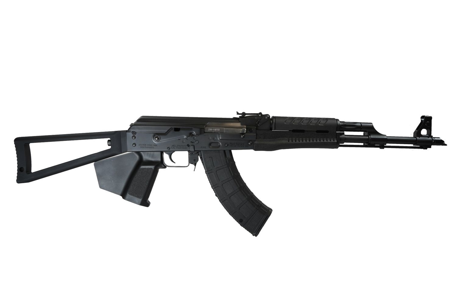 Zastava ZPAP M70 Rifle ZR7762RTCA, 7.62x39mm, 16.25", Tactical Triangle Stock|featureless Grip, 10 Rds