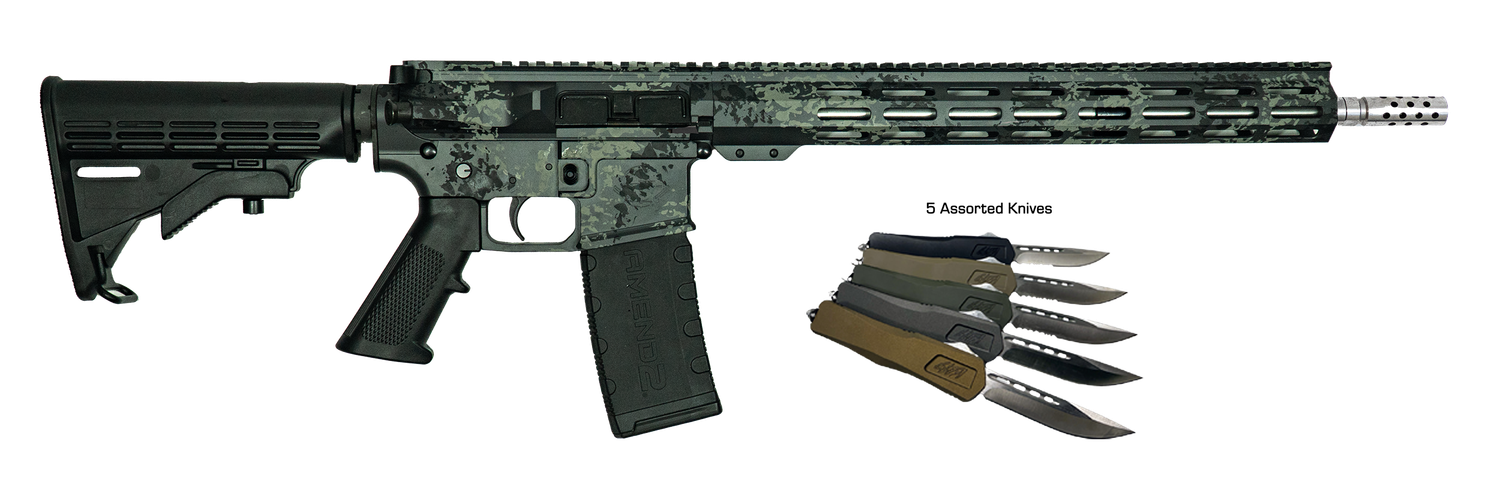 Great Lakes GL15 Bundle Rifle GL15LGRYRIFLEBUNDLE, 223 Wylde, 16", Telescoping Buttstock Stock, 30 Rds