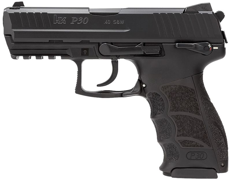 Heckler & Koch P30 V3 Pistol 81001100, 40 S&W, 3.85in, Black Interchangeable Backstrap, Black Finish, 13 Rds