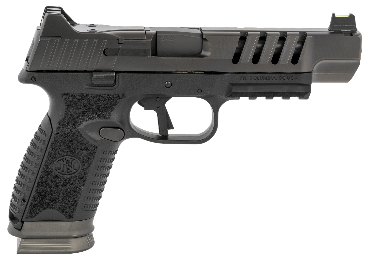 FN 509 LS Edge Pistol 66100843, 9mm Luger, 5", Black Grips, Graphite PVD Finish, 17 Rds