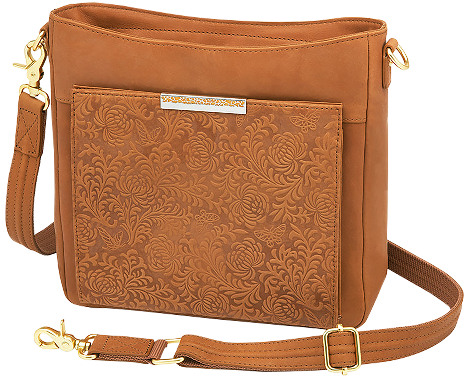 Gun Tote'n Mamas Slim Cross Body Bag, Saddle (GTM-98/SADDLE)