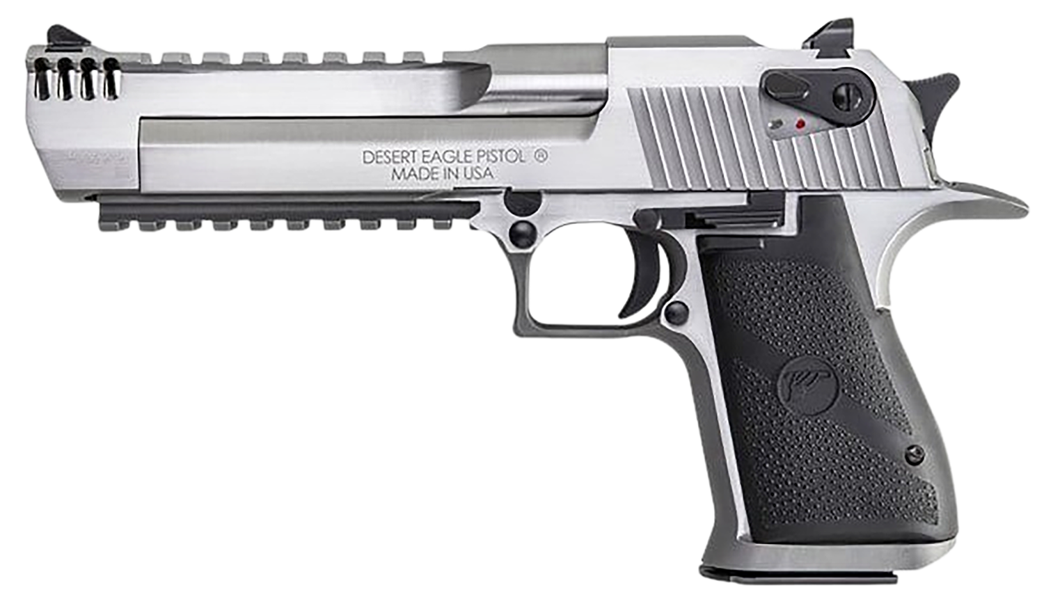 Mag Research Desert Eagle Mark XIX, DE357SRMB, 357 Mag, 6", Rubber Grips, Stainless Steel Finish, 9 Rds