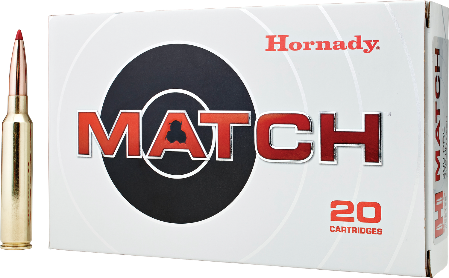 Hornady Match Rifle Ammunition 82162, 300 PRC, ELD-M, 225 GR, 2810 fps, 20 Rd/Bx