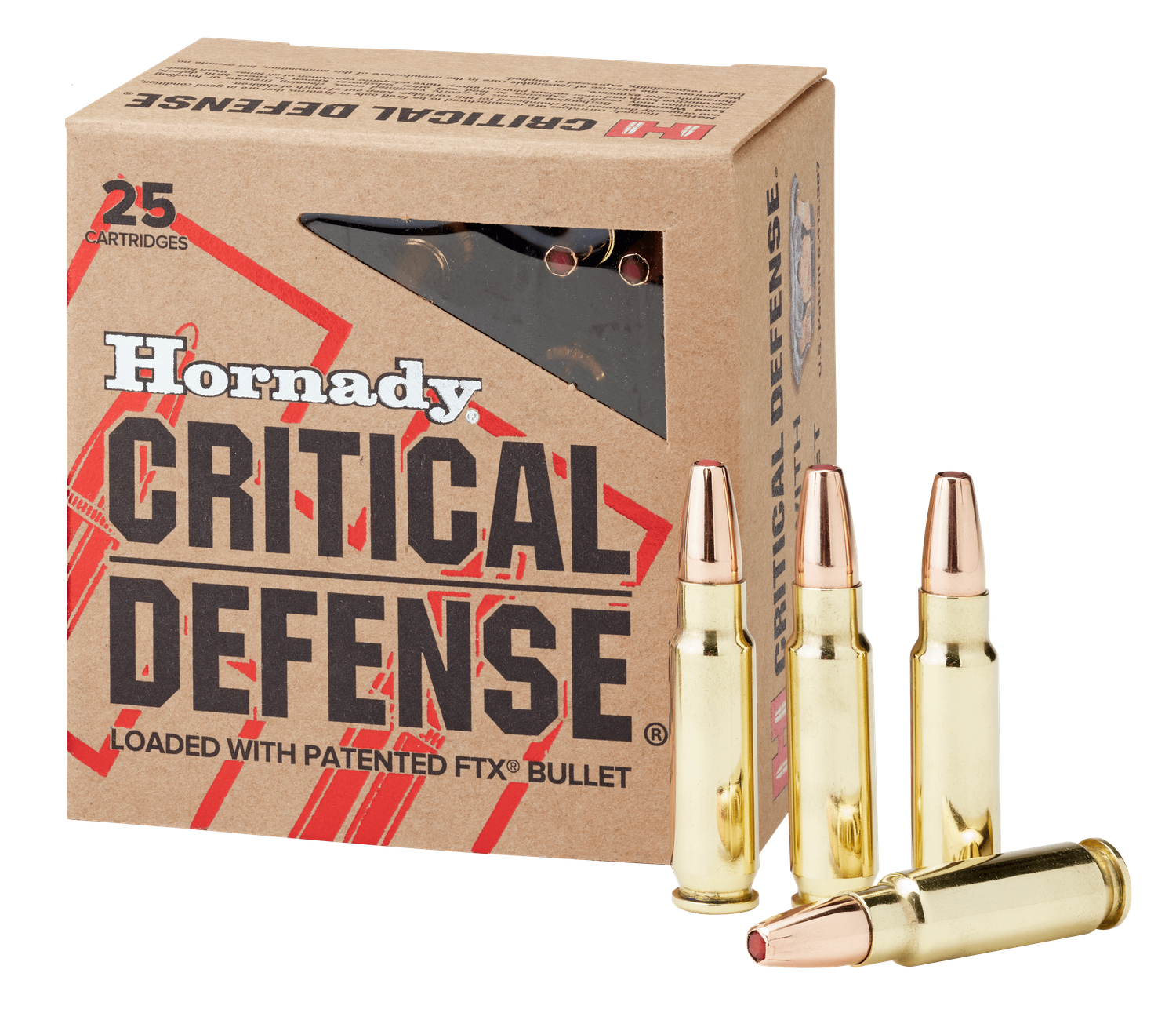 Hornady Critical Defense Pistol Ammunition 90000, 5.7mmx28mm, Flex Tip, 40 GR, 1810 fps, 25 Rd/bx