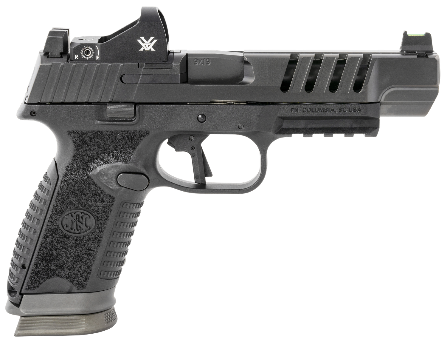 FN Herstal 509 LS Edge Full Size Pistol 66101462, 9mm, 5", Black Polymer Grips, Serrated Steel Slide, w/Vortex Viper Optic, 17 Rds