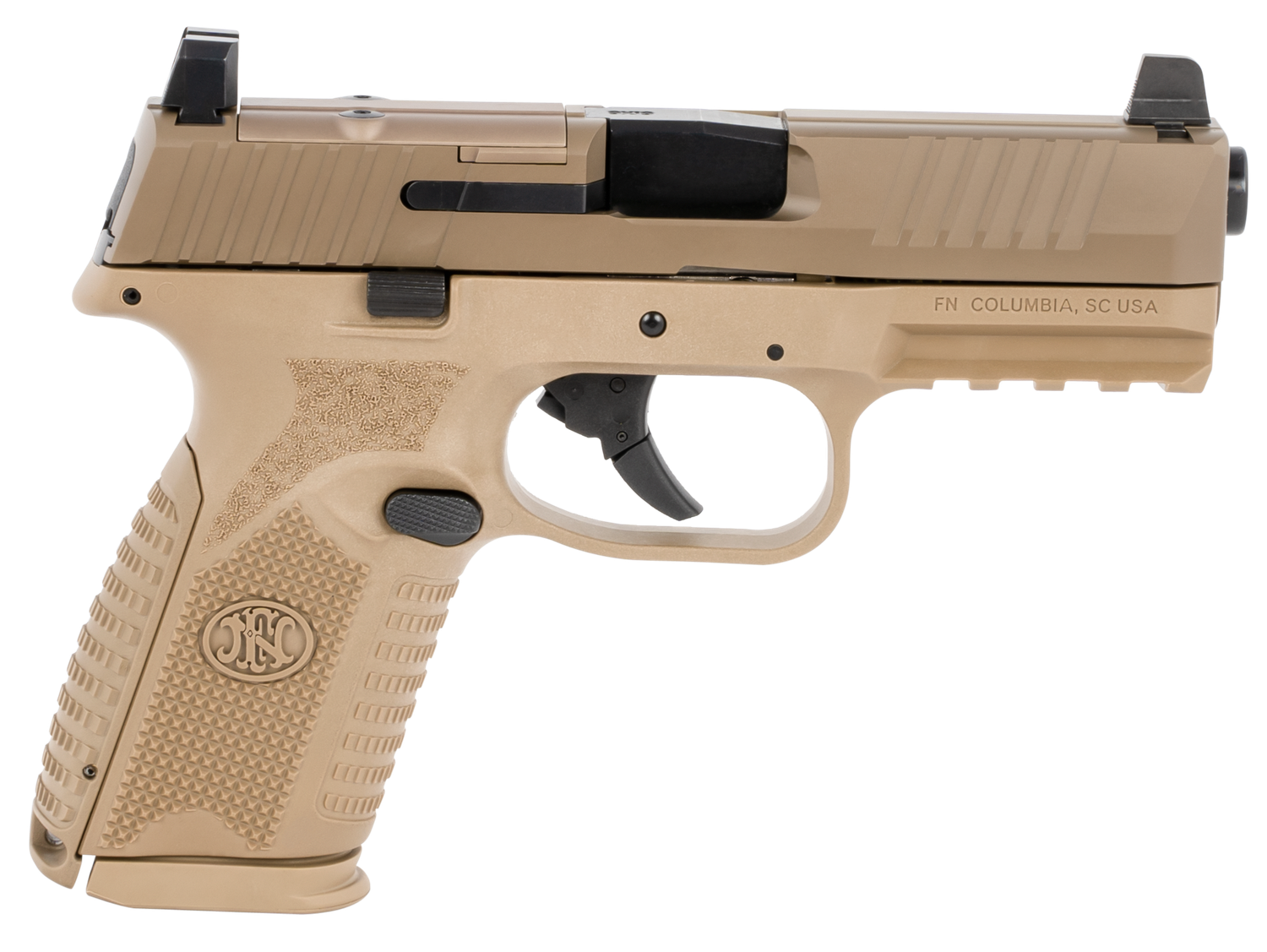 FN Herstal 509M MRD Pistol 66100741, 9mm, 4 in, FDE Polymer Grip, No Manual Safety, FDE Finish, 15 Rd