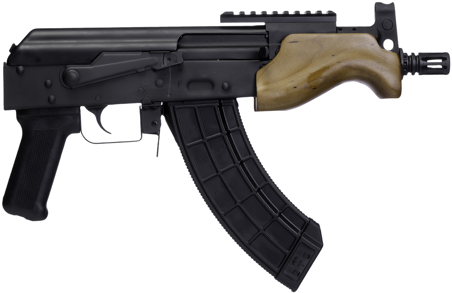 Century Arms Micro Draco Pistol HG7596-N, 7.62x39mm, 6.25in, Polymer Pistol Grip, 30 Rds