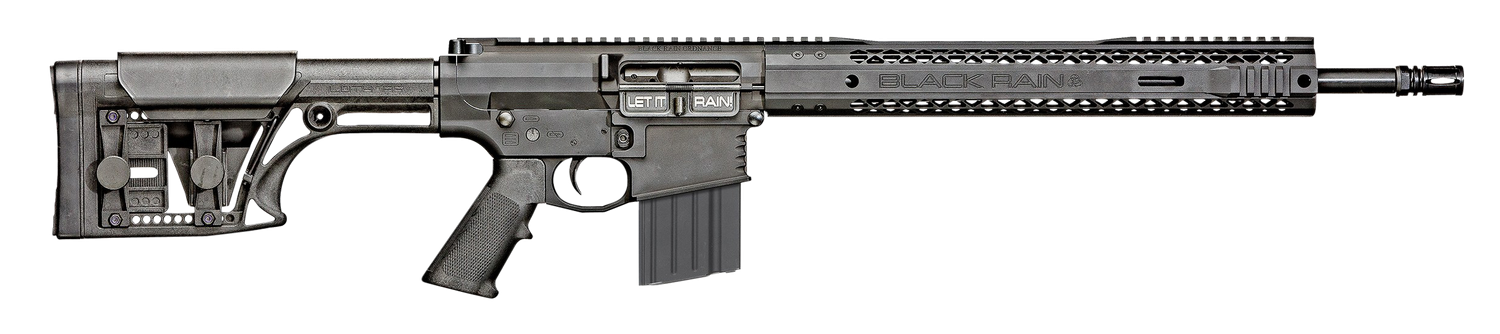 Black Rain Ordnance Fallout10 Rifle BROFALLOUT10SI, 308 Win, 18", Luth-AR MBA-1 Stock, 10 Rds