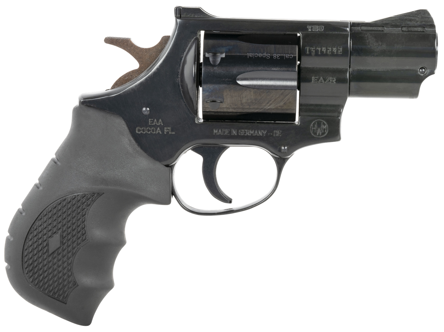 EAA Windicator DA Pistol 770125, 38 Special, 2 in, Rubber Grip, Blue Alloy Finish, 6 Rd