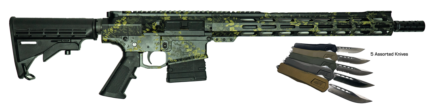 Great Lakes GL10 Bundle Rifle GL10LBLKBUNDLE, 308 Win, 16", Telescoping Buttstock Stock, 10 Rds