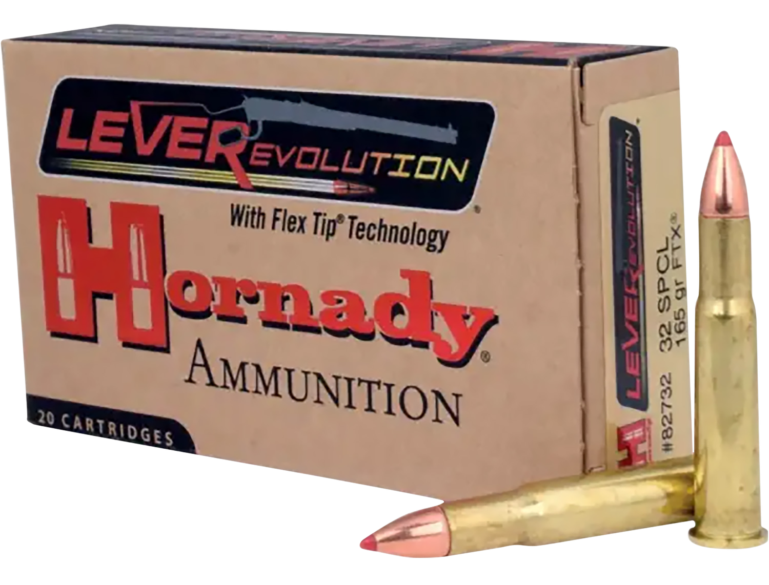 Hornady LeveRevolution Ammunition 82732, 32 Special, Flex Tip, 165 GR, 20 Rd/bx