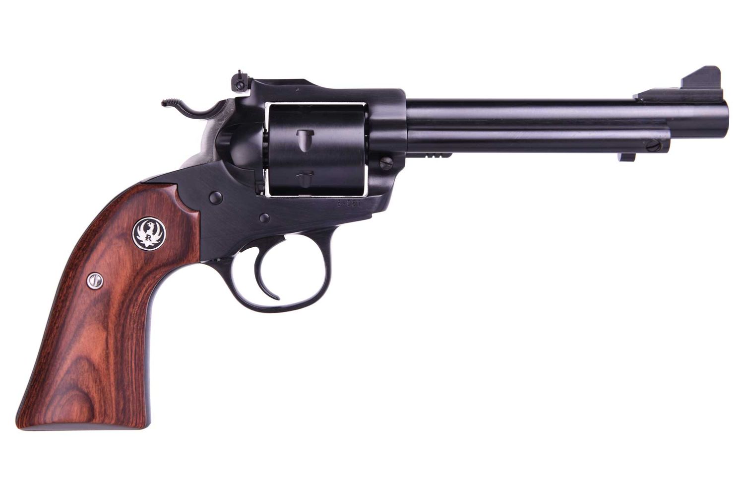 Ruger Single-Seven Bisley Revolver 8164, 327 Fed Mag, 5-1/2in, Rosewood Grips, Satin Blued Finish, 7 Rds