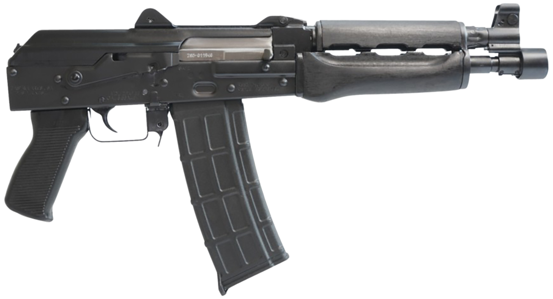 Zastava ZPAP M85 Semi-Auto Pistol ZP85556, 5.56 NATO, 10in, Dark Walnut Furniture, 30 Rds