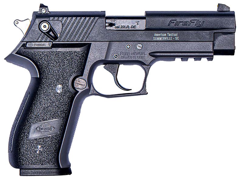 American Tactical FireFly Non-Threaded Pistol GERG2210FF, 22 LR, 4in, Black Polymer Grips, Black Finish, 10 Rds