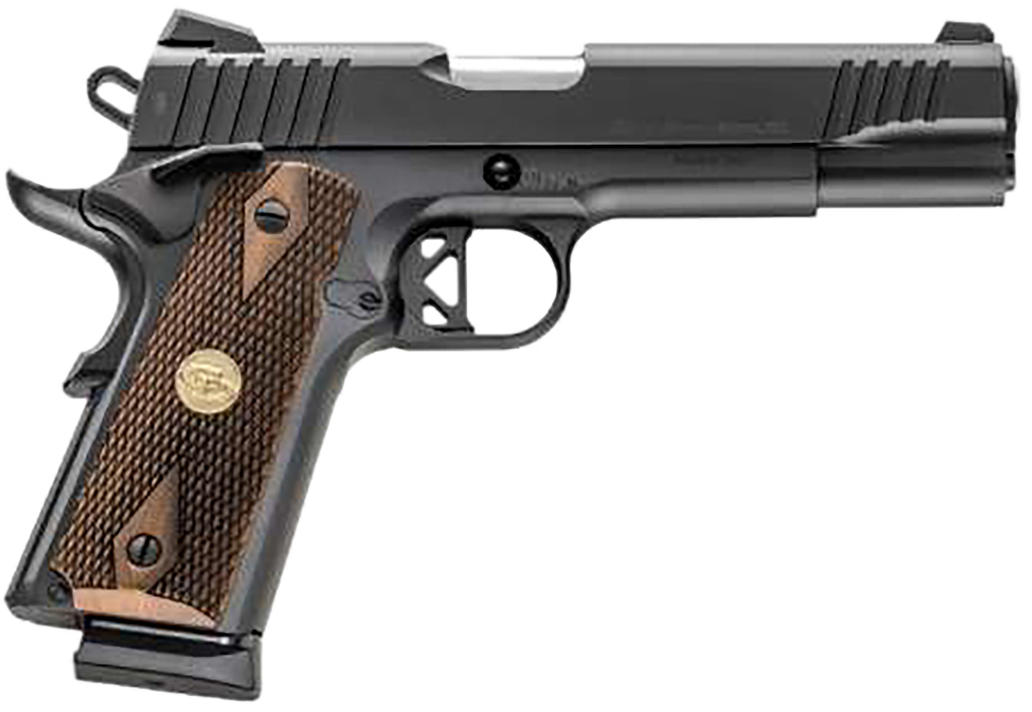 Chiappa Superior Pistol 440211, 45 ACP, 5in, Walnut Diamond Checkered Grips, Black Finish, 10 Rds