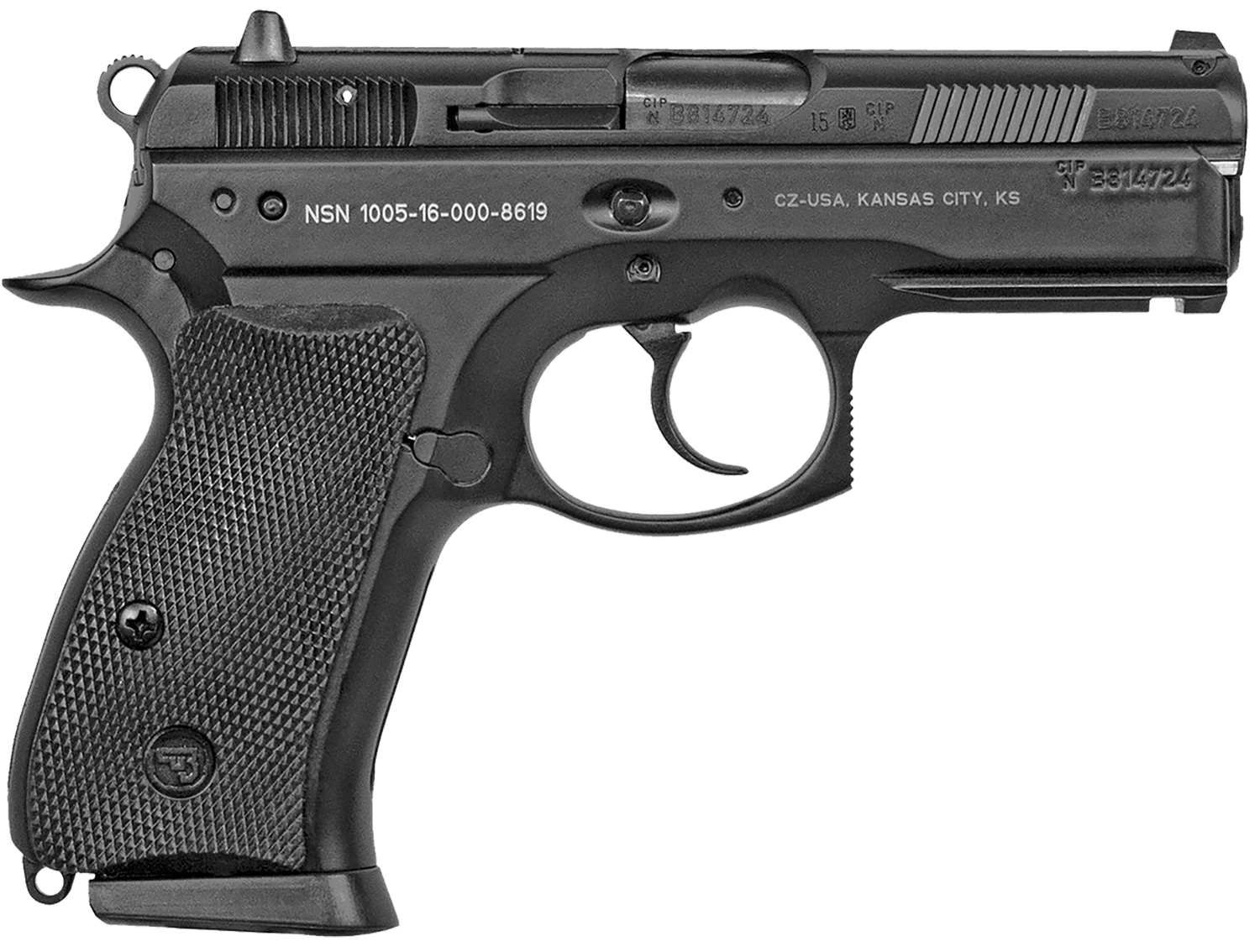 CZ P01 Semi-Auto Pistol 01199, 9mm, 3.9", Rubber Grip, Black Finish, 10 Rd