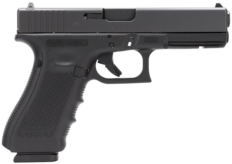 Glock 31 Gen4 Gen4 Pistol PG3150203, 357 Sig, 4.49in, Finger Grooved Rough Texture Grips, Black Finish, 15 Rds