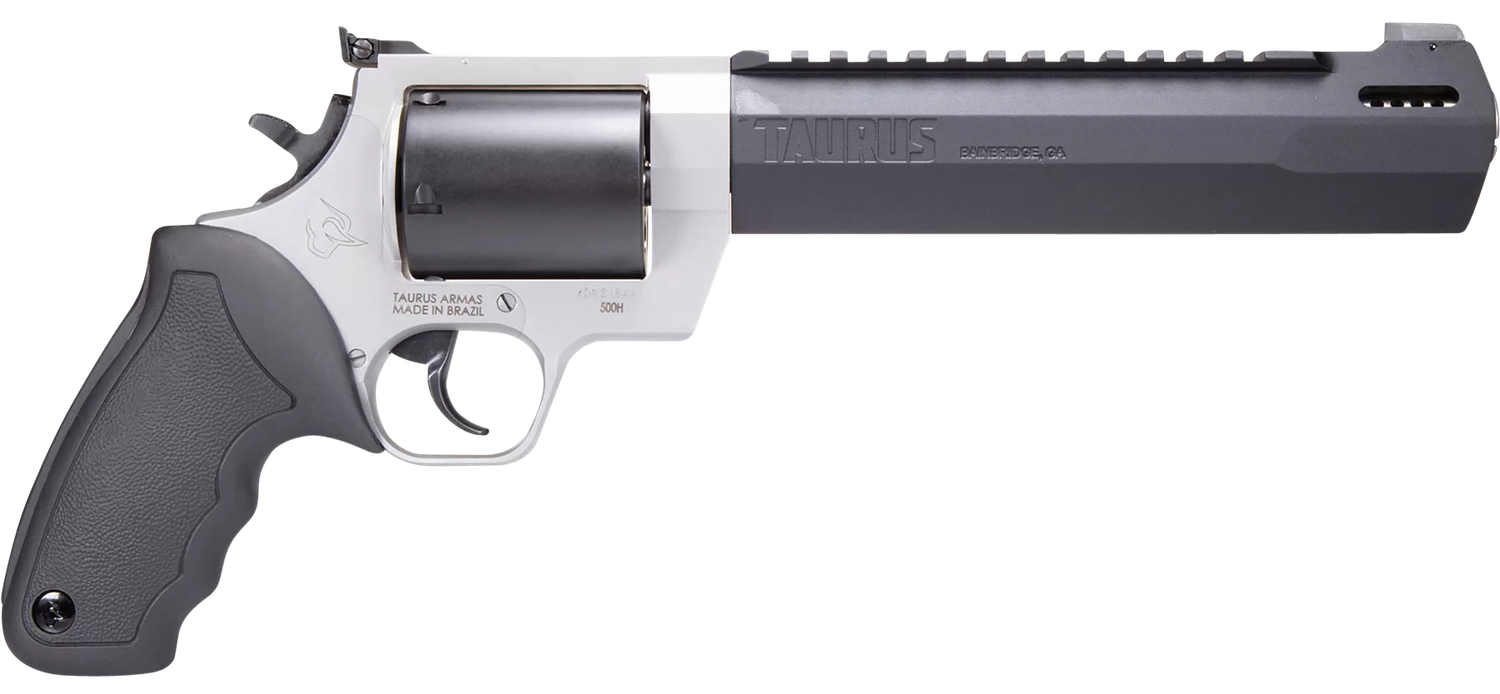 Taurus Raging Hunter Revolver 2500085RH, 500 S&W Mag, 8.38", Black Rubber Grips, Matte Black Finish, 5rd