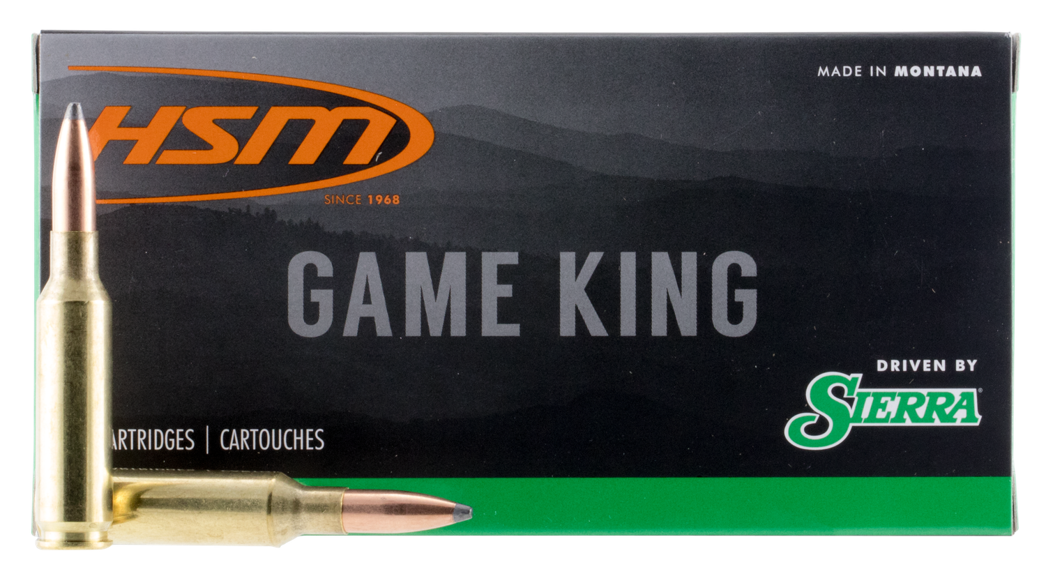 HSM Game King Rifle Ammunition 65CREEDMOOR1, 6.5 Creedmoor, Sierra GameKing, 140 GR, 20 Rd/Bx