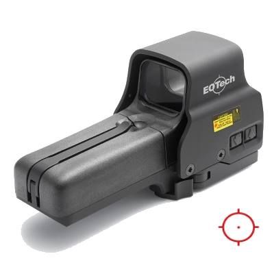 Eotech 518A65 Holographic Weapon Sight, 1X, 65mm, 1 MOA DOT, 20 Settings