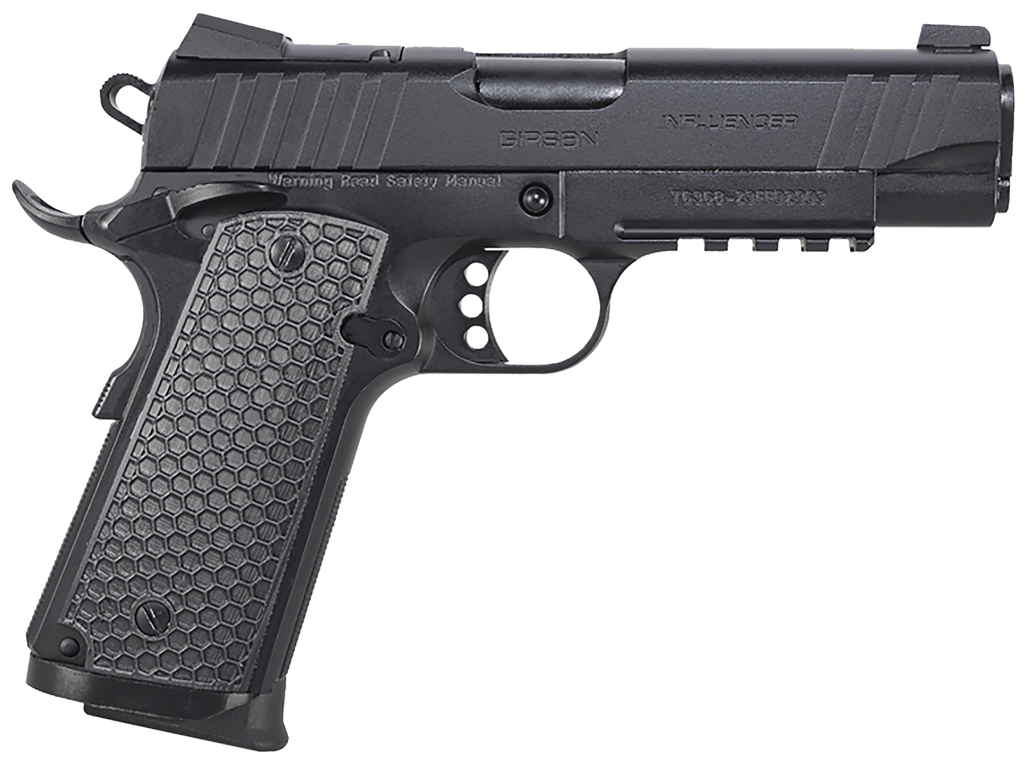 EAA MC1911 C Influencer Optic Ready Pistol 391045, 10mm Auto, 4.40in, Black Polymer Grips, Black Finish, 9 Rds