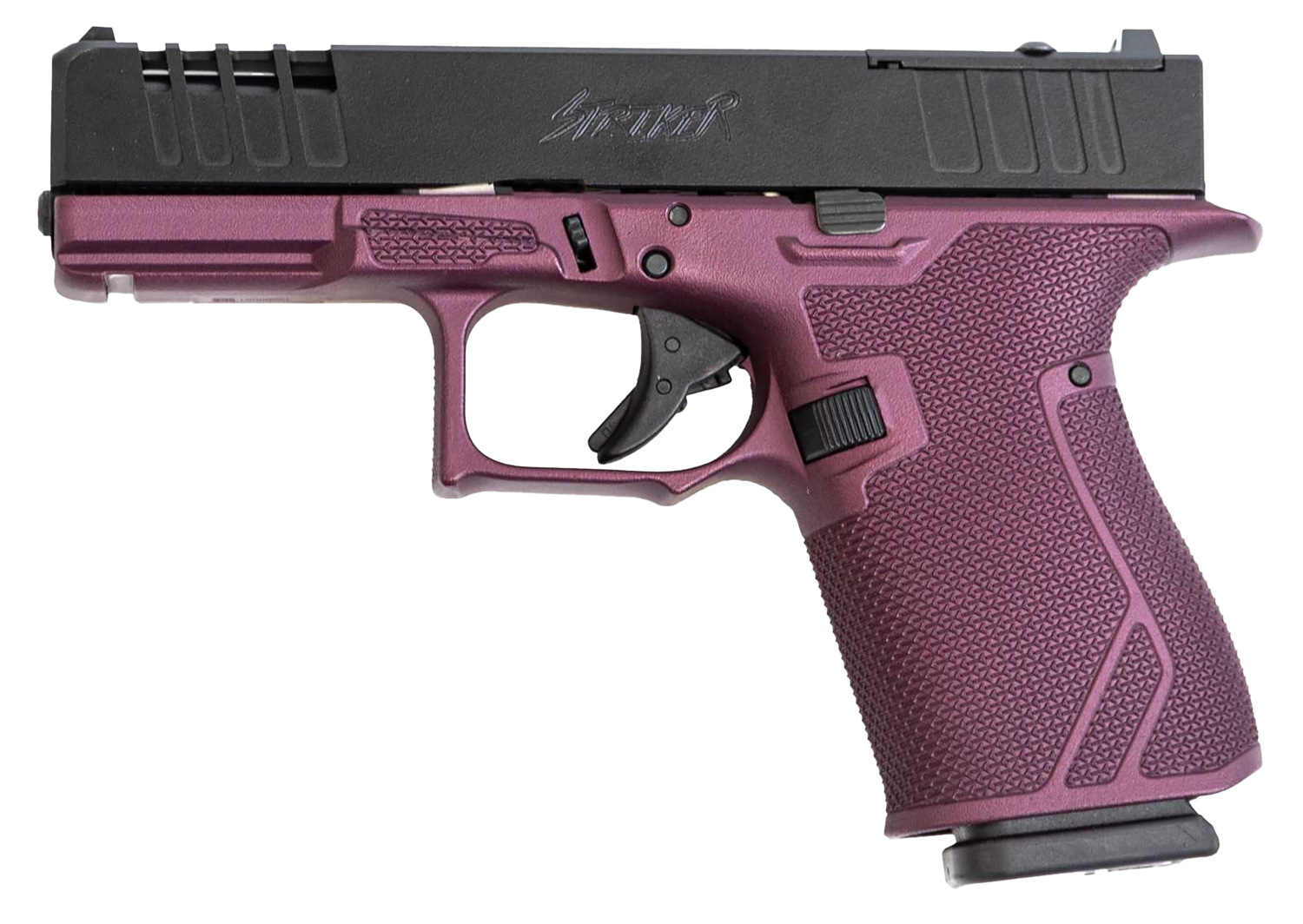 Great Lakes Striker Pistol GL19CHY, 9mm Luger, 4in, Black Cherry Cerakote Finish, 15 Rds