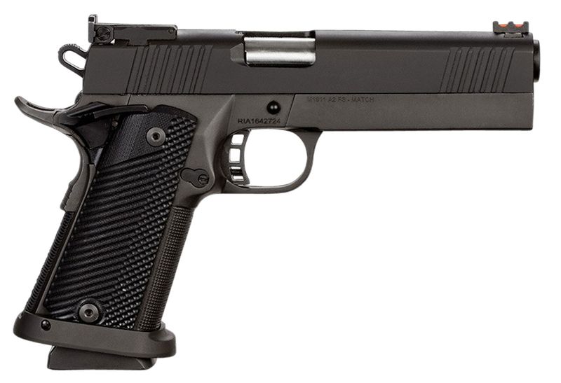Rock Island Armory Pro Ultra Match HC Pistol 51738, 40 S&W, 5in, Serrated Slide & Black G10 Grips, Black Parkerized Finish, 16 Rds